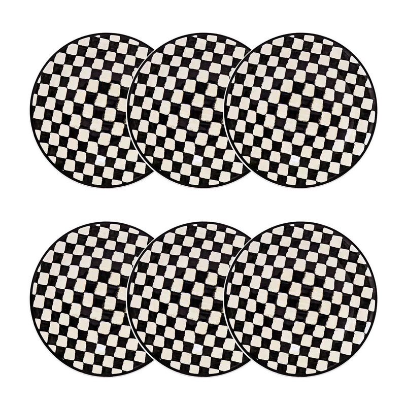 Jogo de 6 pratos fundos em porcelana Unni Damas 20,5 cm