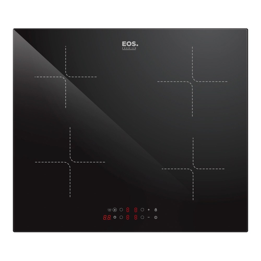 Cooktop de indução EOS ECI04EP3 4 bocas painel touch preto