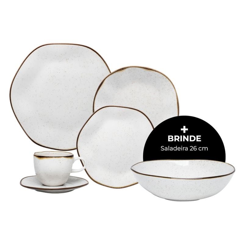 Aparelho de jantar Oxford Ryo Maresia 30 peças com saladeira