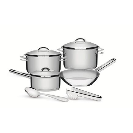 Jogo de panelas Tramontina aço inox fundo triplo 6 peças