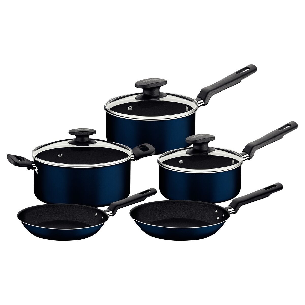 Jogo de panelas Tramontina Ravena azul com 5 peças