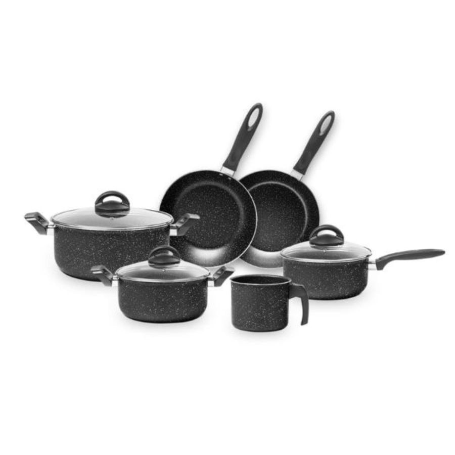 Jogo de panelas Brinox Ceramic Life Suprema 6 peças preta