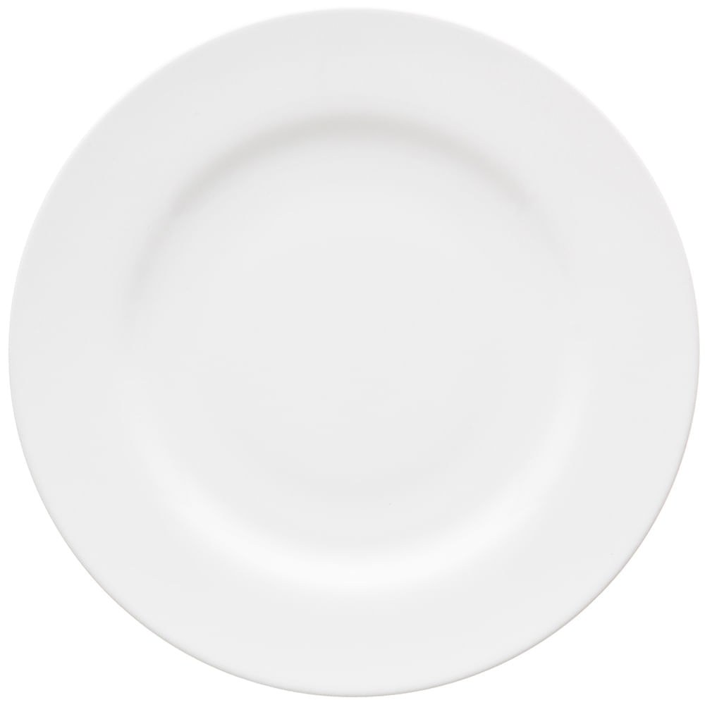 Jogo de 6 pratos rasos em porcelana Flamingo White 28 cm