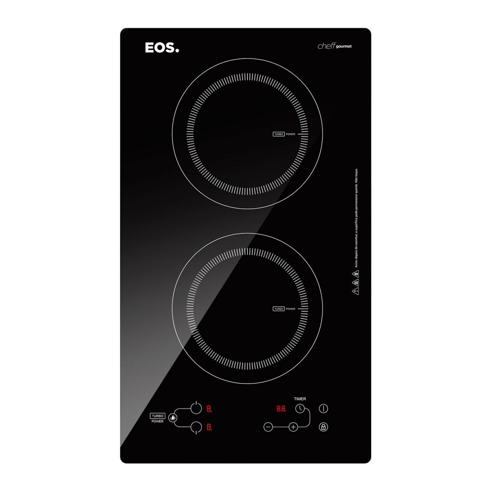 Cooktop portátil de indução EOS Cheff Gourmet 2 bocas preto